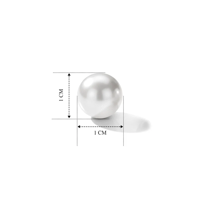 D'Joy weiße Edison Perle (10-11 mm) Solitär Ohrringe, 925 Silber Rhodiniert