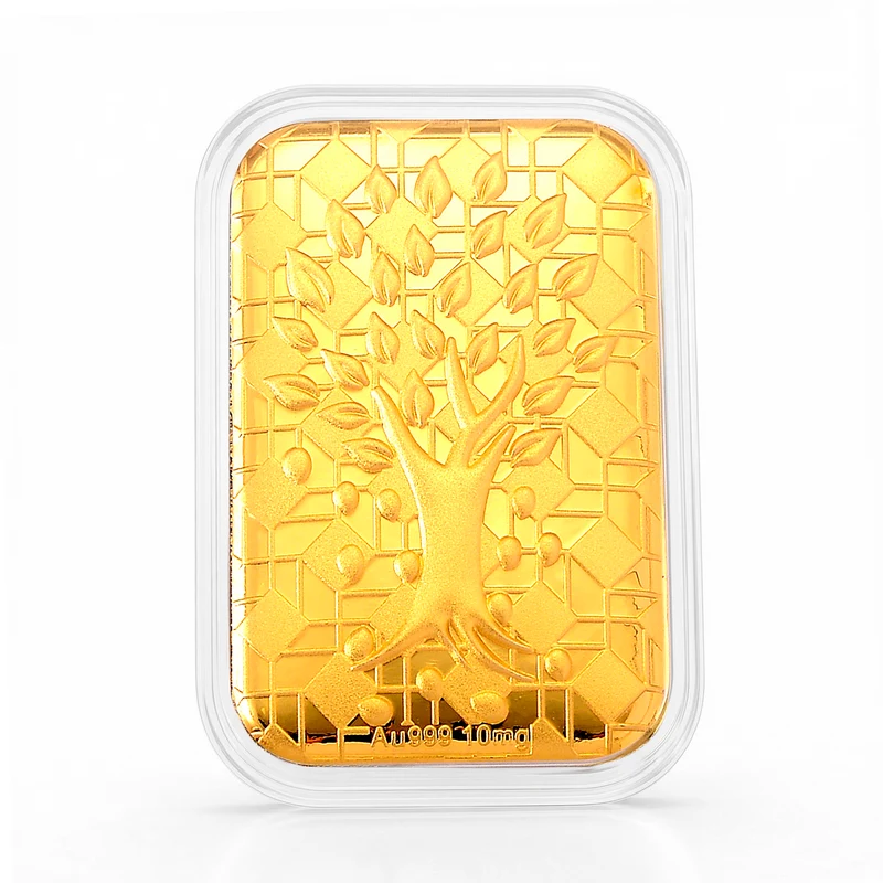 999er Goldfolie mit Lebensbaum-Motiv, 10mg