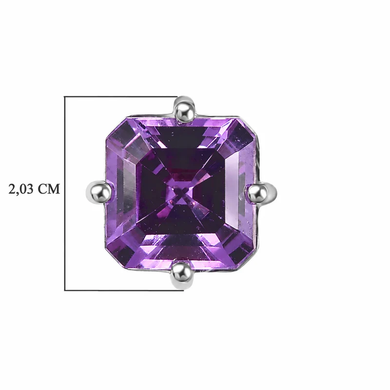 LUXURIANT zertifizierte und geprüfte AAA Labor lila Saphir Solitär Ohrringe in 417 Weißgold -(10-15 Werktage Lieferzeit) 2,52 ct.