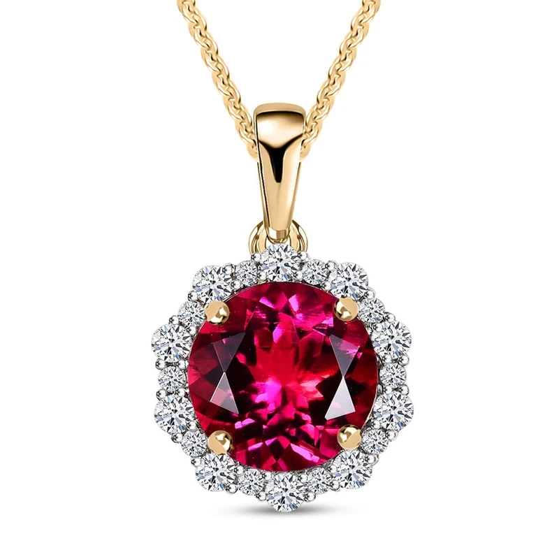 AAA Lab Grown Bixbit, Lab Grown Diamant AGI zertifiziert Schmuckset (10-15 Werktage Lieferzeit) ca. 45 cm 417 Gold Gold ca. 3.50 ct