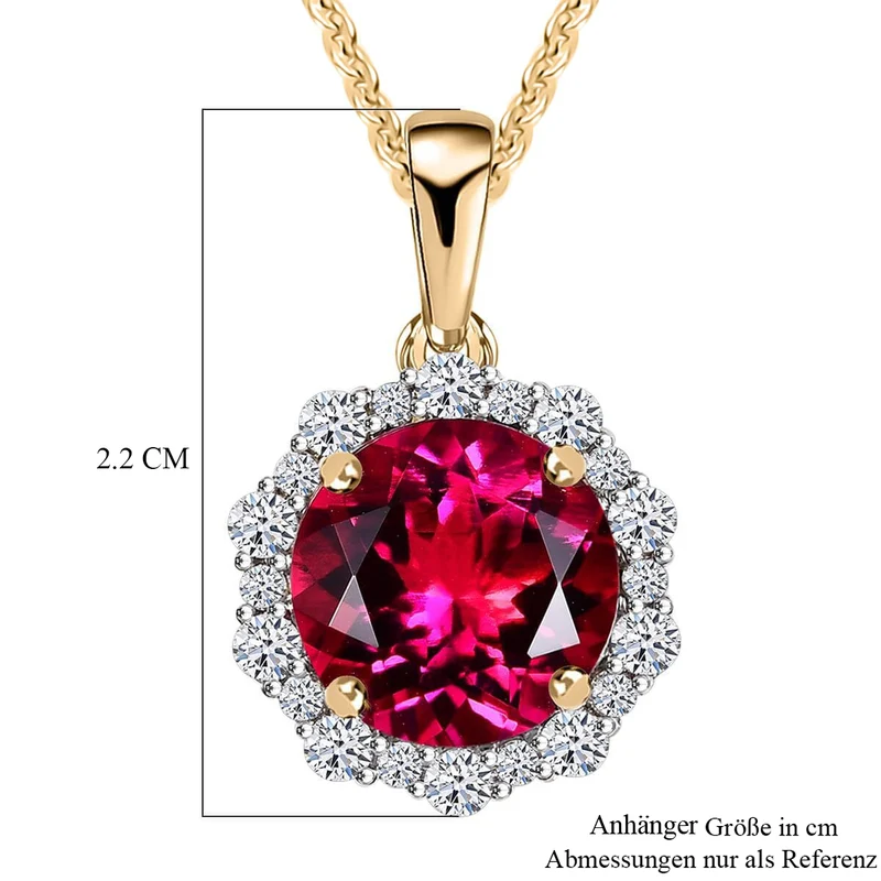 AAA Lab Grown Bixbit, Lab Grown Diamant AGI zertifiziert Schmuckset (10-15 Werktage Lieferzeit) ca. 45 cm 417 Gold Gold ca. 3.50 ct