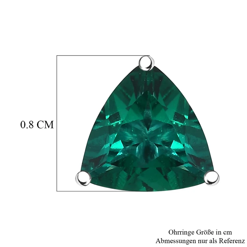 AAA Lab Grown Smaragd AGI zertifiziert Ohrringe 417 Gold (10-15 Werktage Lieferzeit) ca. 3.30 ct