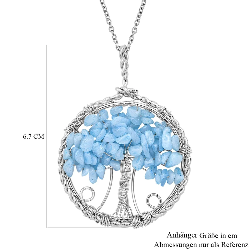 Grüner Aventurin Schmuckset Reiner Edelstahl ca. 37.60 ct
