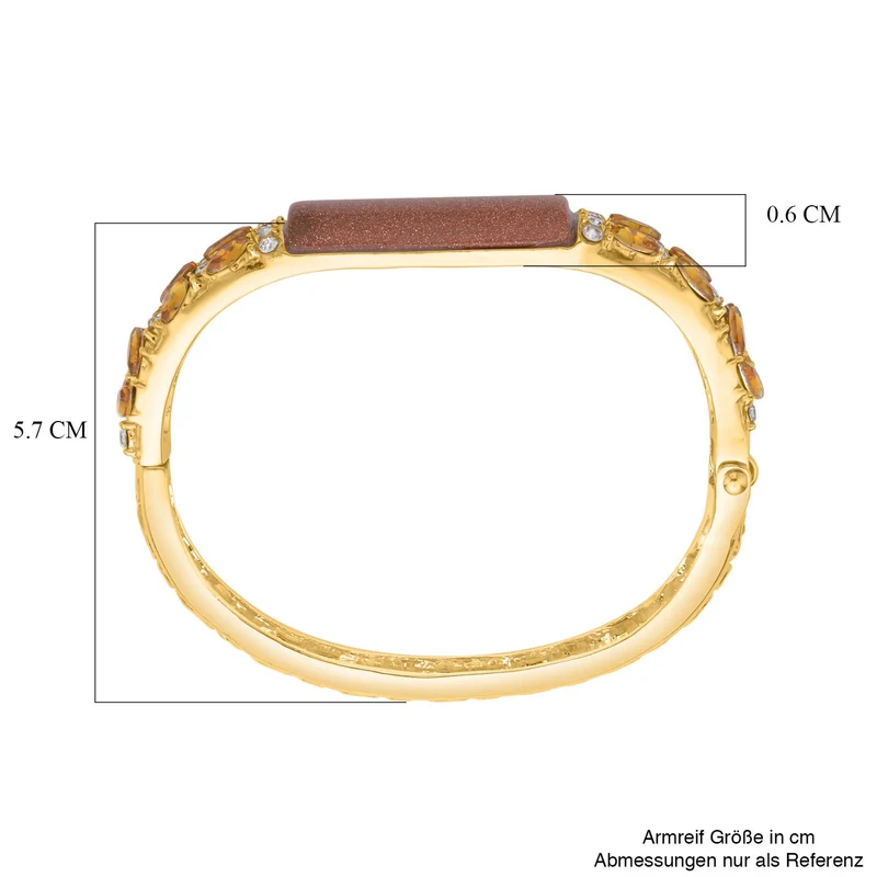 Gold Sandstein, Kristall Armreif ca. 18 cm Std Gelb