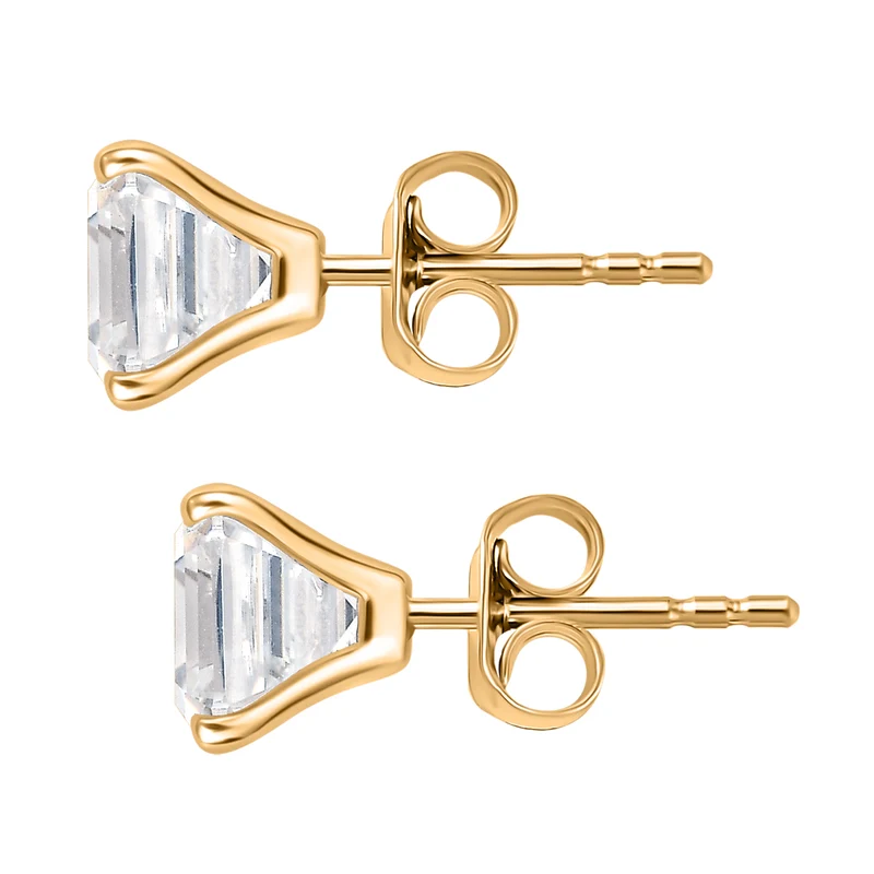 Moissanit Ohrringe 585 Gelb Gold ca. 3,74 ct.