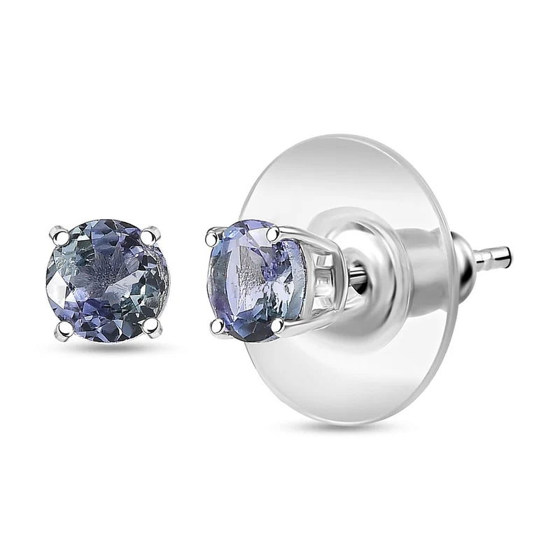 D'Joy Pfau Tansanit Ohrringe 925 Silber rhodiniert ca. 1.14 ct