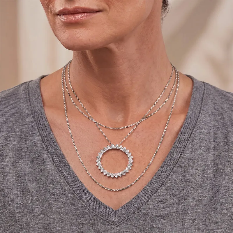 LUXURIANT DIAMOND - Lab Grown Diamant SI-GH Schmuckset ca. 50 cm 925 Silber Rhodiniert ca. 1.00 ct