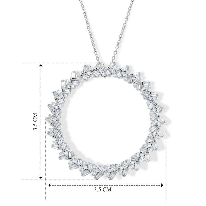 LUXURIANT DIAMOND - Lab Grown Diamant SI-GH Schmuckset ca. 50 cm 925 Silber Rhodiniert ca. 1.00 ct
