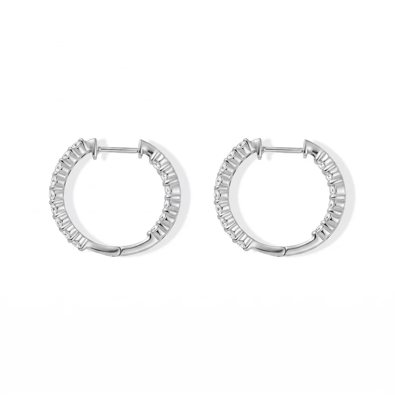 LUXURIANT 2 ct. SGL zertifizierte VS-EF Labor Diamant Ohrringe, 925 Silber 750 Roségold Vermeil