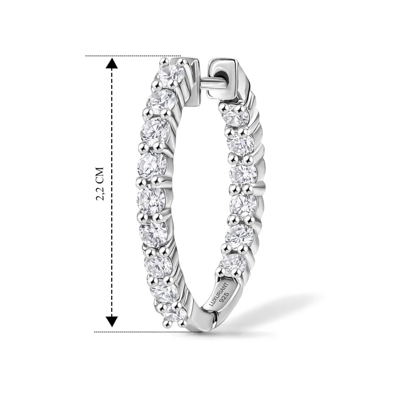 LUXURIANT 2 ct. SGL zertifizierte VS-EF Labor Diamant Ohrringe, 925 Silber 750 Roségold Vermeil