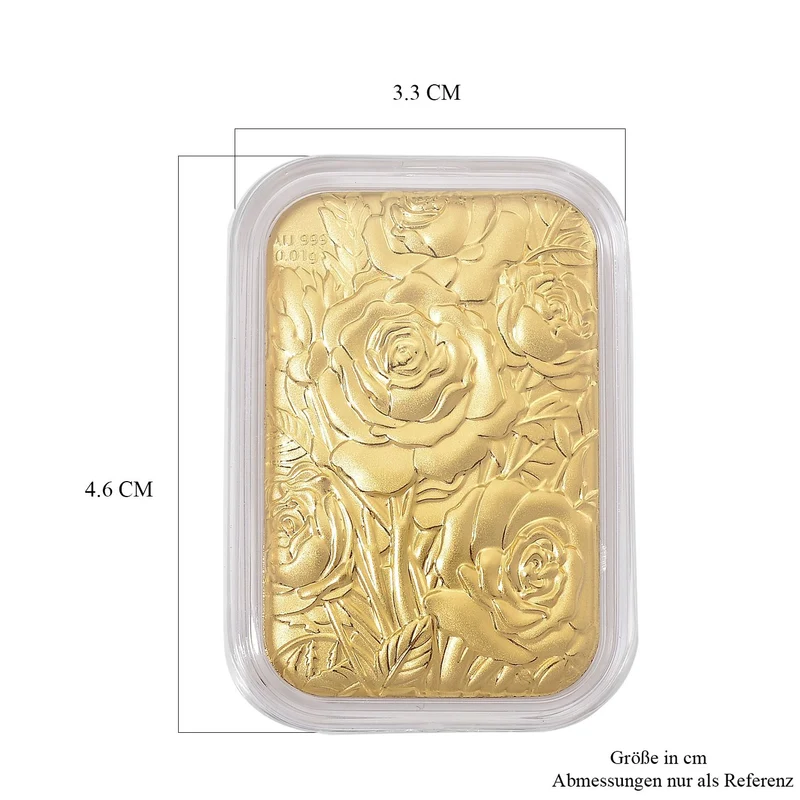 999er Goldfolie mit Doppel-Drachen-Motiv, 10mg