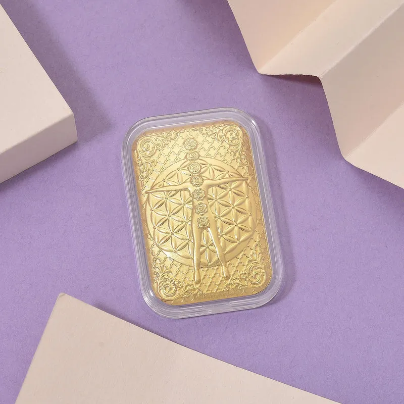 999er Goldfolie mit Doppel-Drachen-Motiv, 10mg