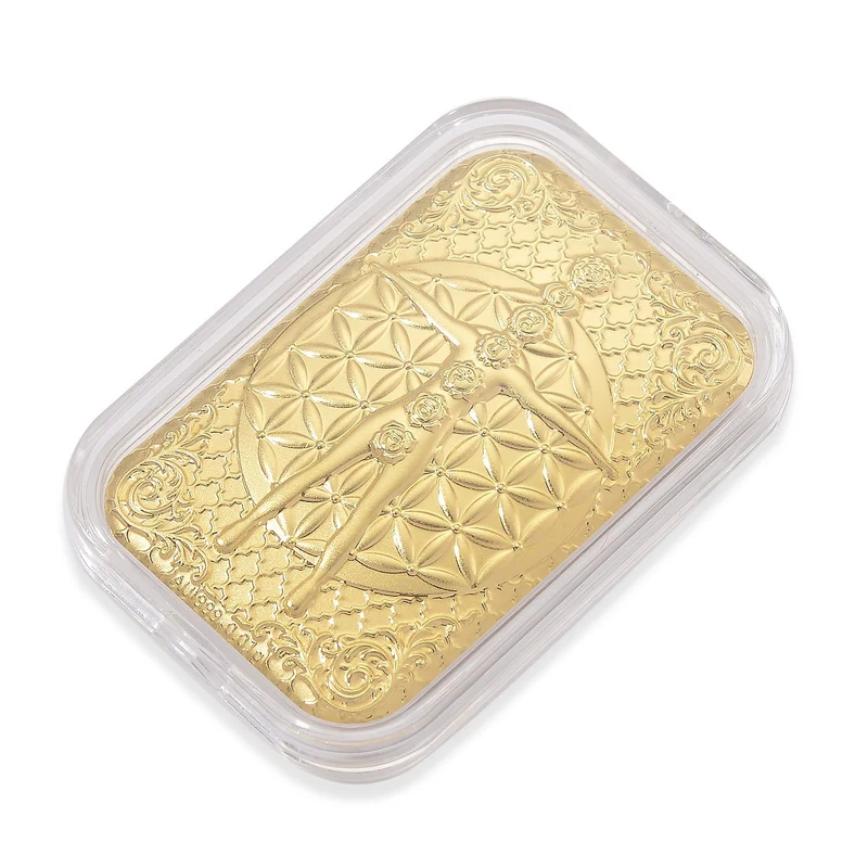 999er Goldfolie mit Doppel-Drachen-Motiv, 10mg