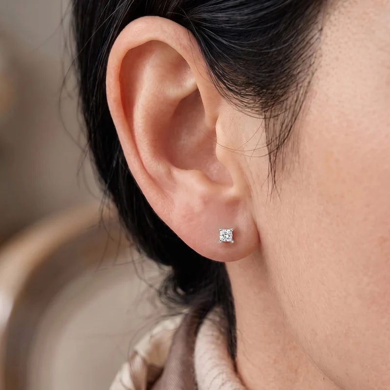 LUXURIANT 1 ct. SGL zertifizierte VS-EF Labor Diamant Ohrringe in 585 Weißgold