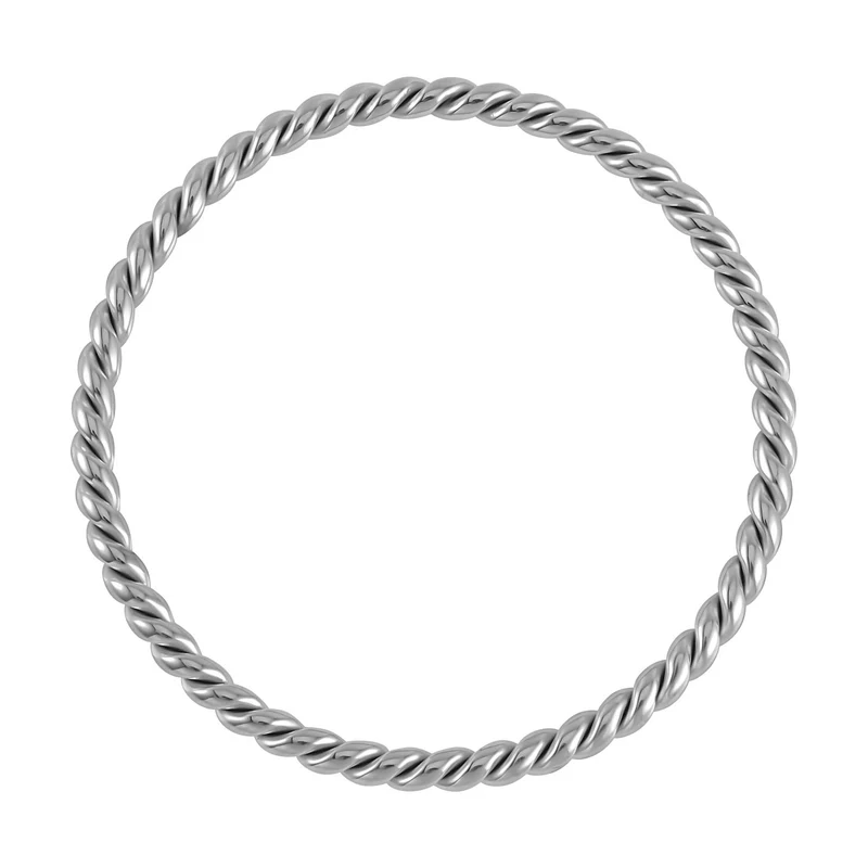 2er Set - Gedrehte Armreif und Ohrringe, 316L Edelstahl