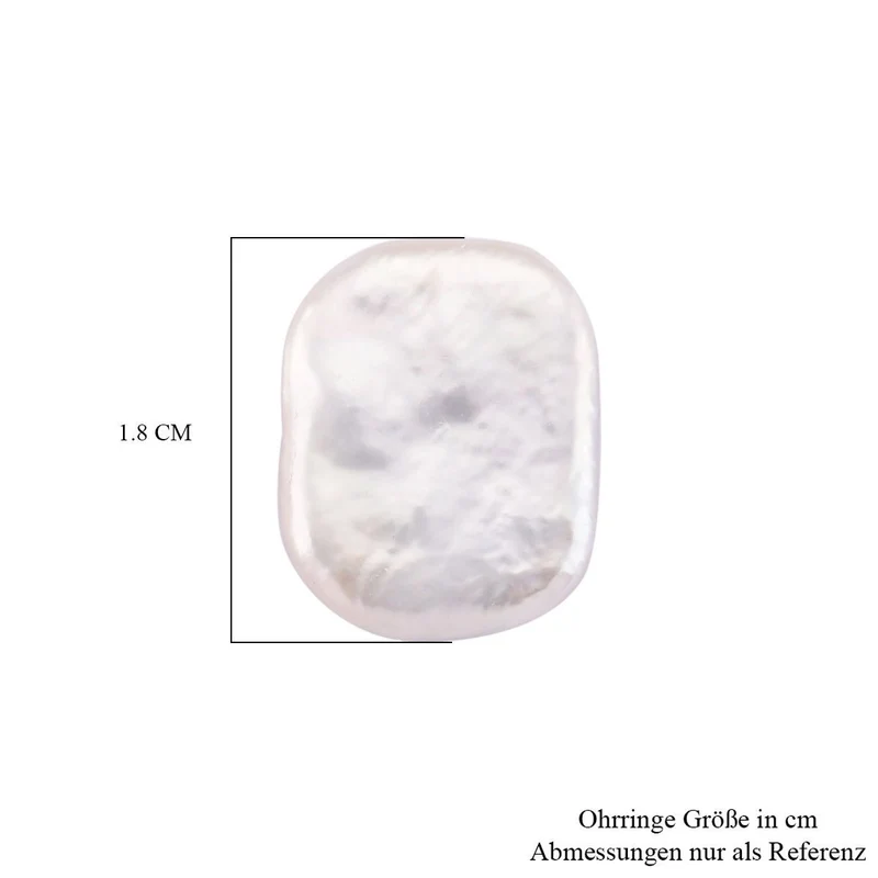 Keshi Perle florale Ohrstecker, 925 Silber rhodiniert