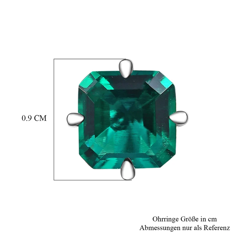 AAA Lab Grown Smaragd AGI zertifiziert Ohrringe 417 Gold (10-15 Werktage Lieferzeit) ca. 3.20 ct