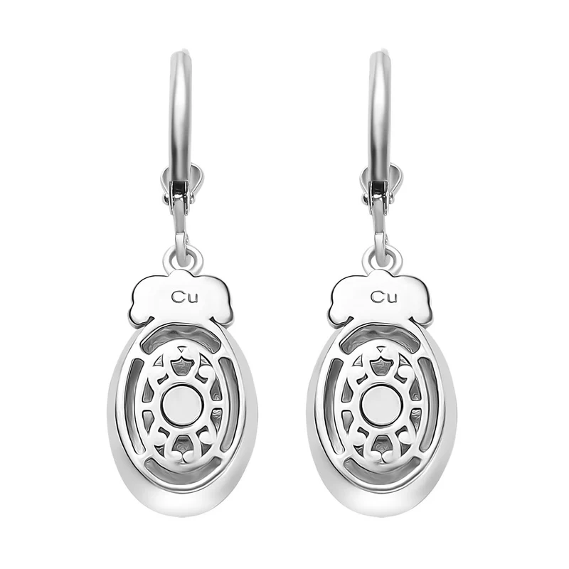Sleeping Beauty Matrix Türkis Ohrringe 950 Kupfer ca. 9.20 ct