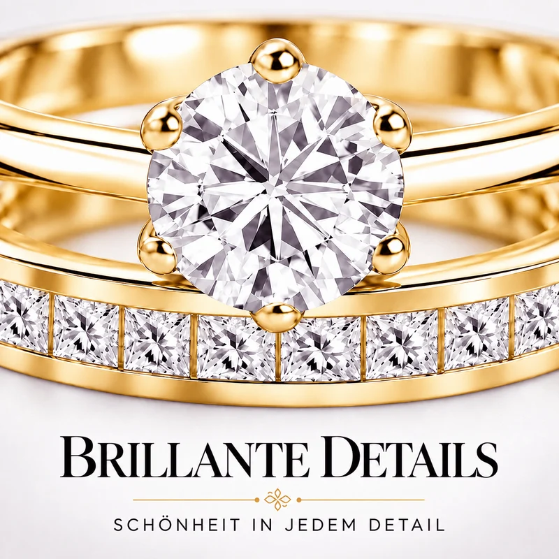 D'Joy 1,57 ct. 2er-Set Moissanit Stacking Ringe, 925 Silber rhodiniert