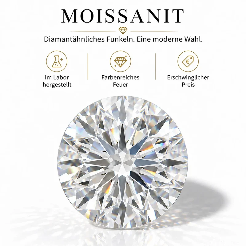 D'Joy 1,57 ct. 2er-Set Moissanit Stacking Ringe, 925 Silber rhodiniert
