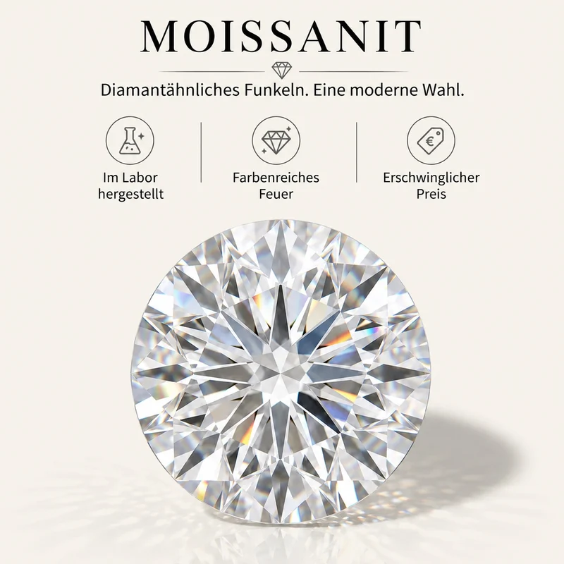 D'Joy 1,57 ct. 2er-Set Moissanit Stacking Ringe, 925 Silber rhodiniert