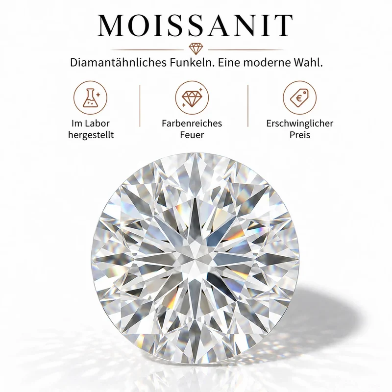 D'Joy 1,57 ct. 2er-Set Moissanit Stacking Ringe, 925 Silber rhodiniert