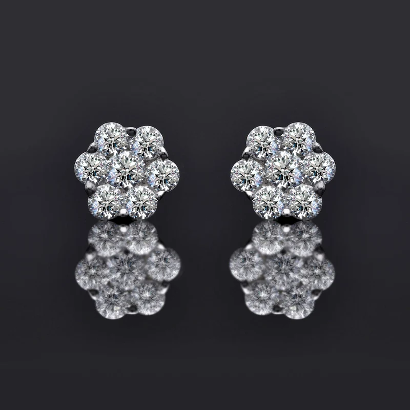 Luxuriant Diamond Lab Grown Diamant SI-GH Ohrringe 925 Silber Gelbgold Vermeil ca. 0.50 ct