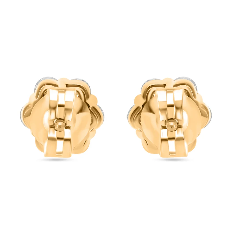 Luxuriant Diamond Lab Grown Diamant SI-GH Ohrringe 925 Silber Gelbgold Vermeil ca. 0.50 ct