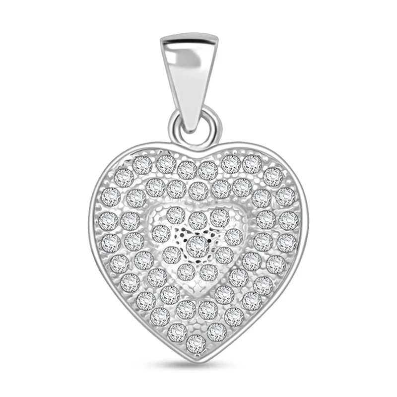 Lustro Stella Weißer Zirkonia Schmuckset 925 Silber rhodiniert