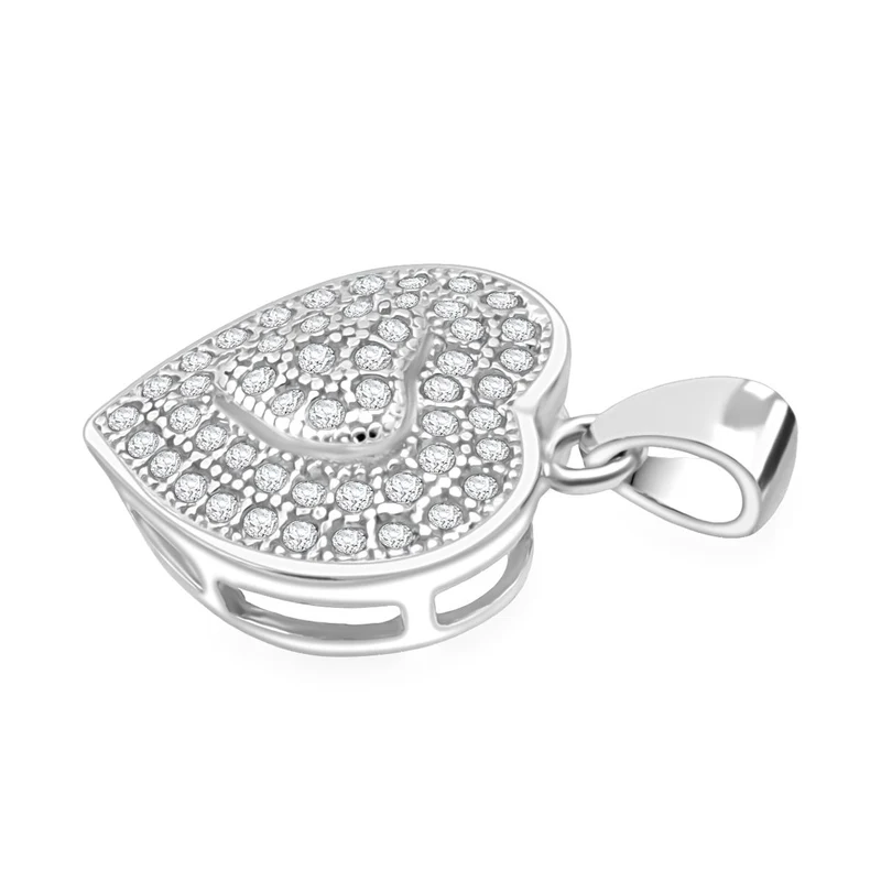 Lustro Stella Weißer Zirkonia Schmuckset 925 Silber rhodiniert
