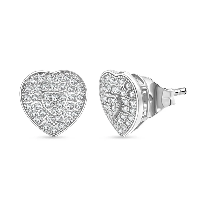 Lustro Stella Weißer Zirkonia Schmuckset 925 Silber rhodiniert