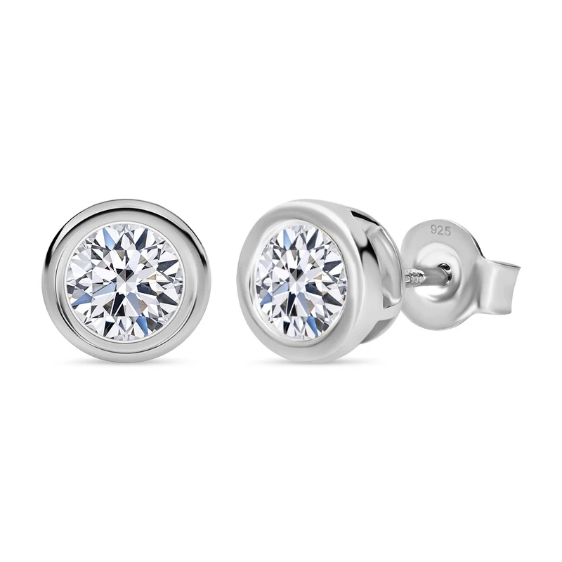 LUXURIANT DIAMOND - Lab Grown Diamant SI-GH Ohrringe 925 Silber Rhodiniert ca. 1.00 ct