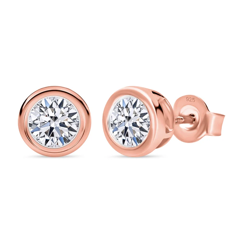 LUXURIANT DIAMOND - Lab Grown Diamant SI-GH Ohrringe 925 Silber Rhodiniert ca. 1.00 ct