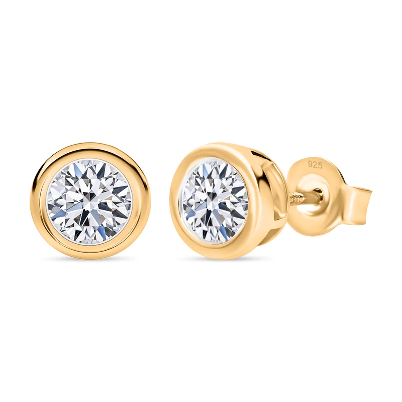 LUXURIANT DIAMOND - Lab Grown Diamant SI-GH Ohrringe 925 Silber Rhodiniert ca. 1.00 ct