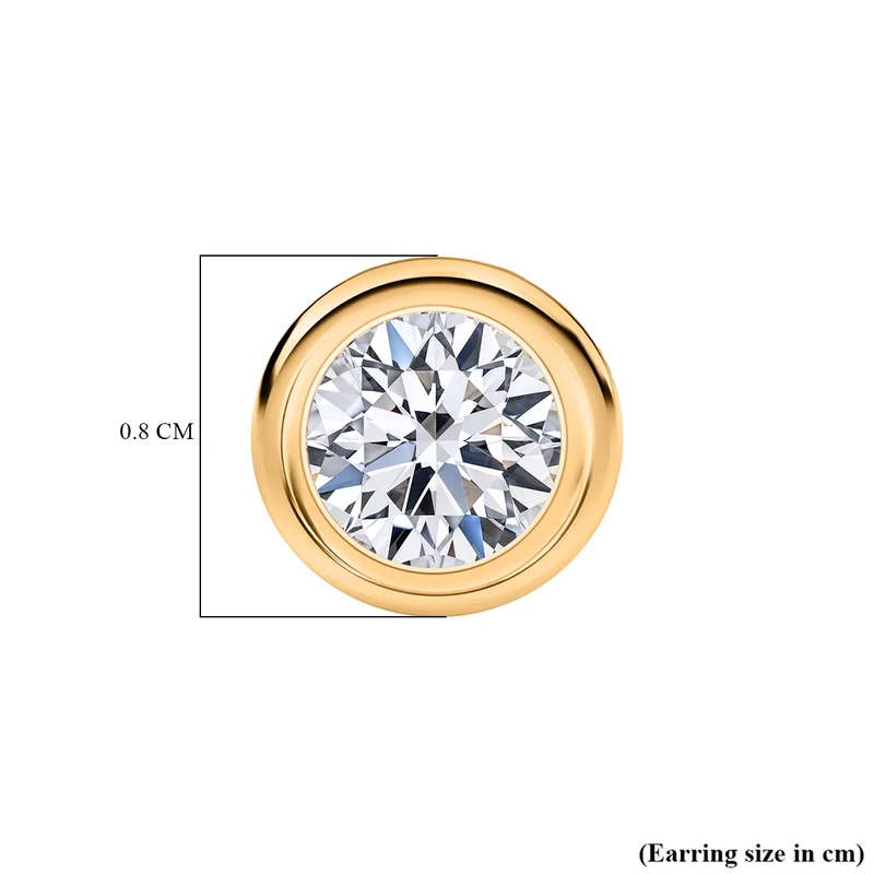 LUXURIANT DIAMOND - Lab Grown Diamant SI-GH Ohrringe 925 Silber Rhodiniert ca. 1.00 ct