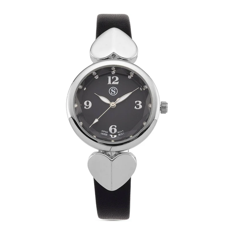 STRADA Uhr mit PC21S Japan-Uhrwerk, Edelstahl-Mesh-Armband, Graufarben mit Kristallzifferblatt,, Grau
