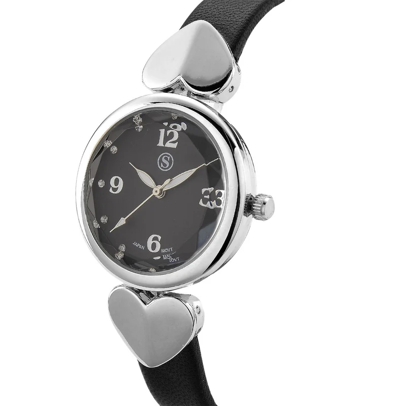 STRADA Uhr mit PC21S Japan-Uhrwerk, Edelstahl-Mesh-Armband, Graufarben mit Kristallzifferblatt,, Grau