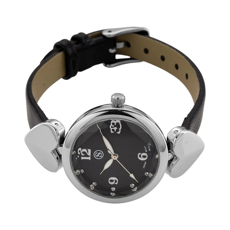 STRADA Uhr mit PC21S Japan-Uhrwerk, Edelstahl-Mesh-Armband, Graufarben mit Kristallzifferblatt,, Grau