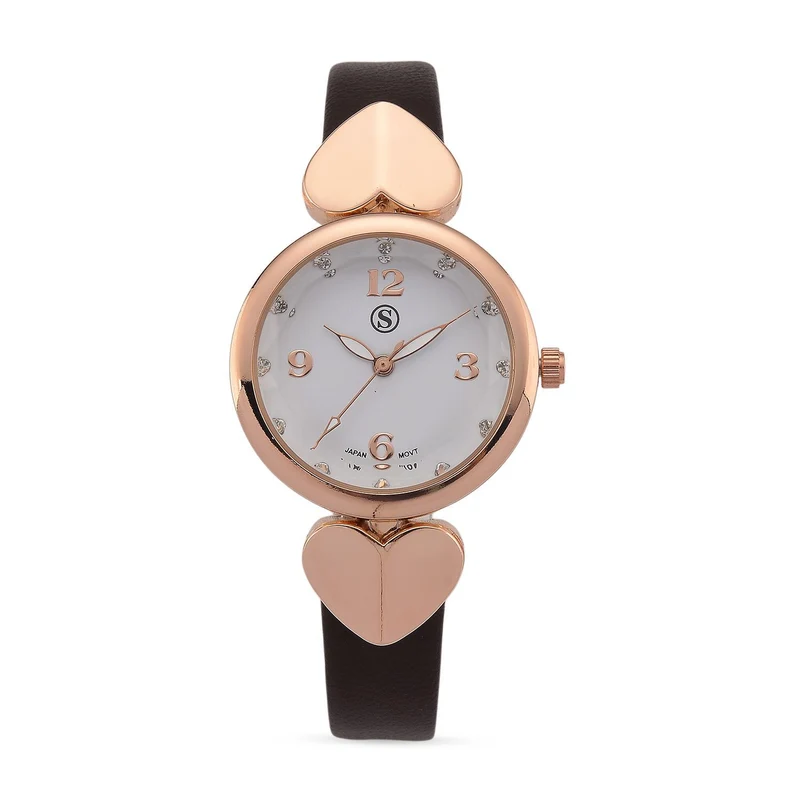 STRADA Uhr mit PC21S Japan-Uhrwerk, Edelstahl-Mesh-Armband, Graufarben mit Kristallzifferblatt,, Grau