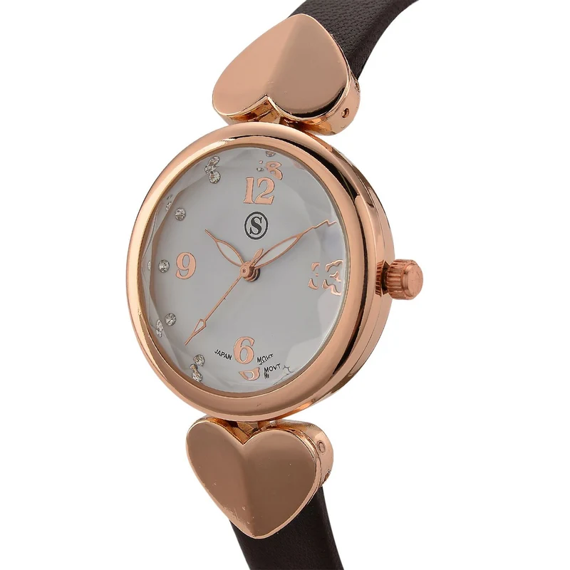 STRADA Uhr mit PC21S Japan-Uhrwerk, Edelstahl-Mesh-Armband, Graufarben mit Kristallzifferblatt,, Grau