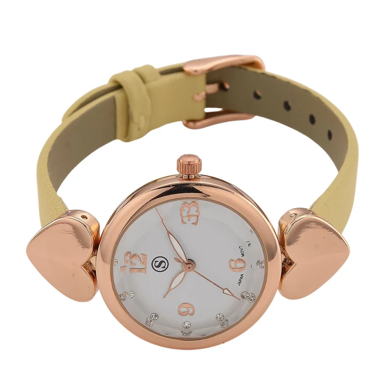 STRADA Uhr mit PC21S Japan-Uhrwerk, Edelstahl-Mesh-Armband, Graufarben mit Kristallzifferblatt,, Grau