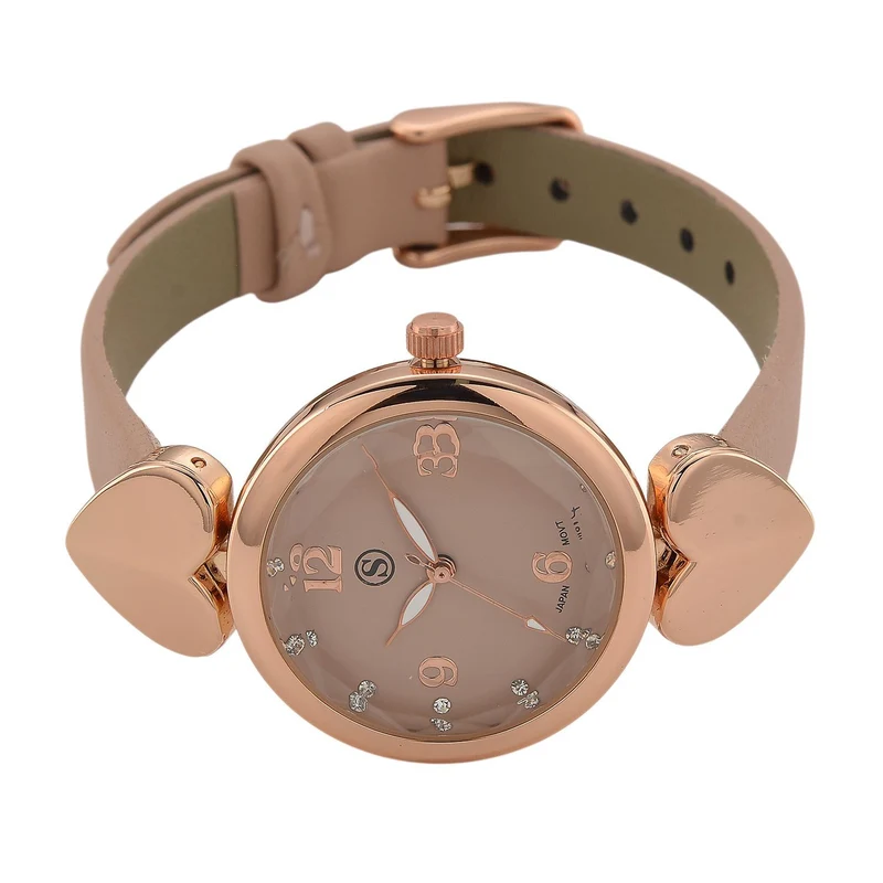 STRADA Uhr mit PC21S Japan-Uhrwerk, Edelstahl-Mesh-Armband, Graufarben mit Kristallzifferblatt,, Grau