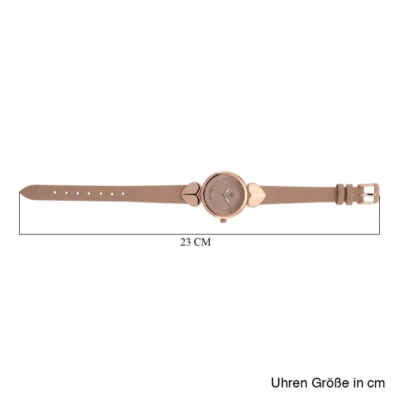 STRADA Uhr mit PC21S Japan-Uhrwerk, Edelstahl-Mesh-Armband, Graufarben mit Kristallzifferblatt,, Grau