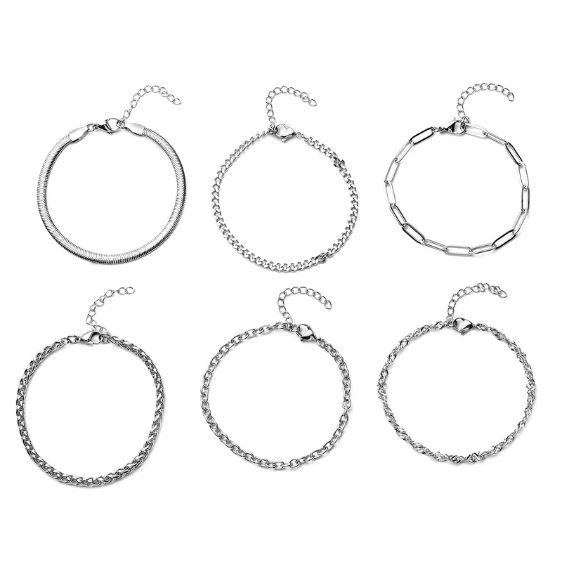 EVER TRUE 15er - Set Halskette, ca. 50-75 cm, Armband, ca. 18-22 cm, Creolen, Ohrstecker, Magnetschließe Extender mit Schmuckmappe 316L Edelstahl vergoldet