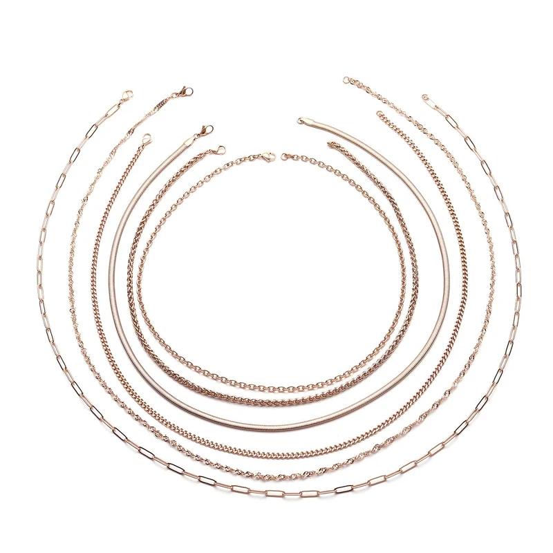 EVER TRUE 15er - Set Halskette, ca. 50-75 cm, Armband, ca. 18-22 cm, Creolen, Ohrstecker, Magnetschließe Extender mit Schmuckmappe 316L Edelstahl vergoldet