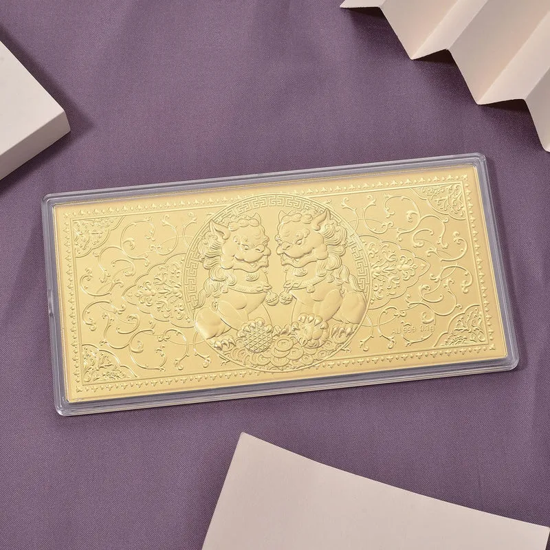 999er Goldfolie mit Pixiu-Motiv, 100mg, 16x8cm