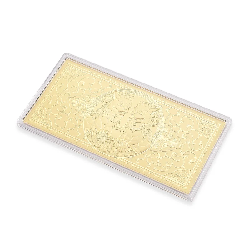 999er Goldfolie mit Pixiu-Motiv, 100mg, 16x8cm