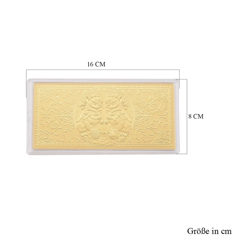 999er Goldfolie mit Pixiu-Motiv, 100mg, 16x8cm