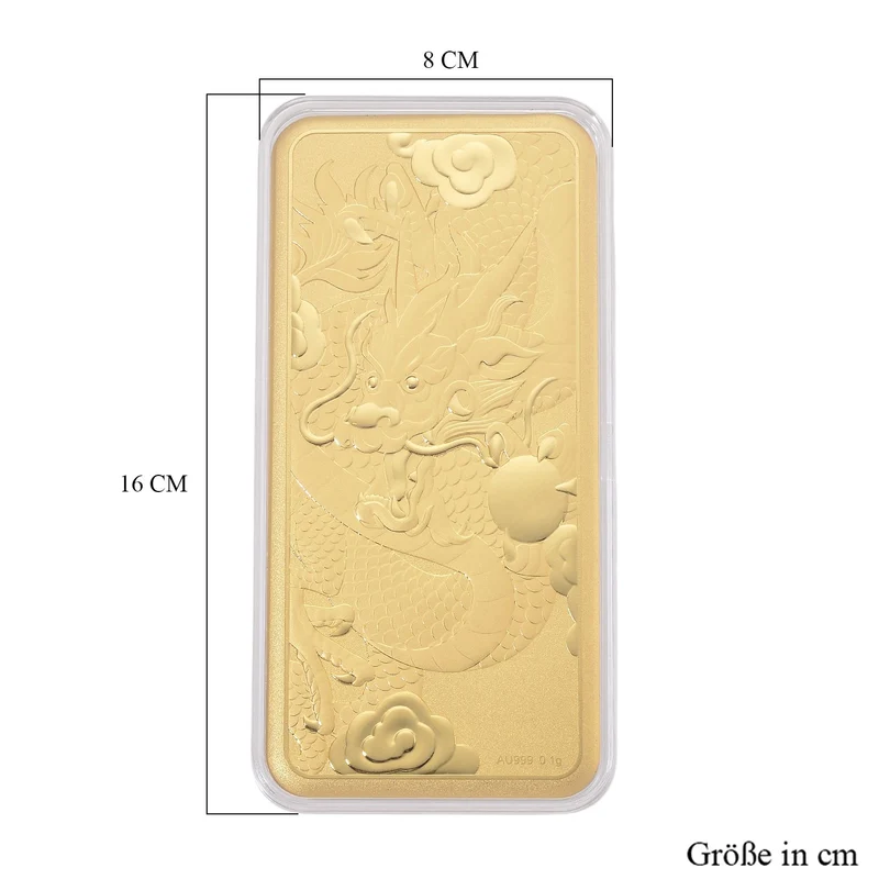 999er Goldfolie mit Pixiu-Motiv, 100mg, 16x8cm