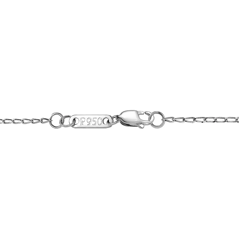 Rhapsody AAAA Tansanit, Weißer Diamant Schmuckset (10-15 Werktage Lieferzeit) ca. 50 cm 950 Platin ca. 2.94 ct